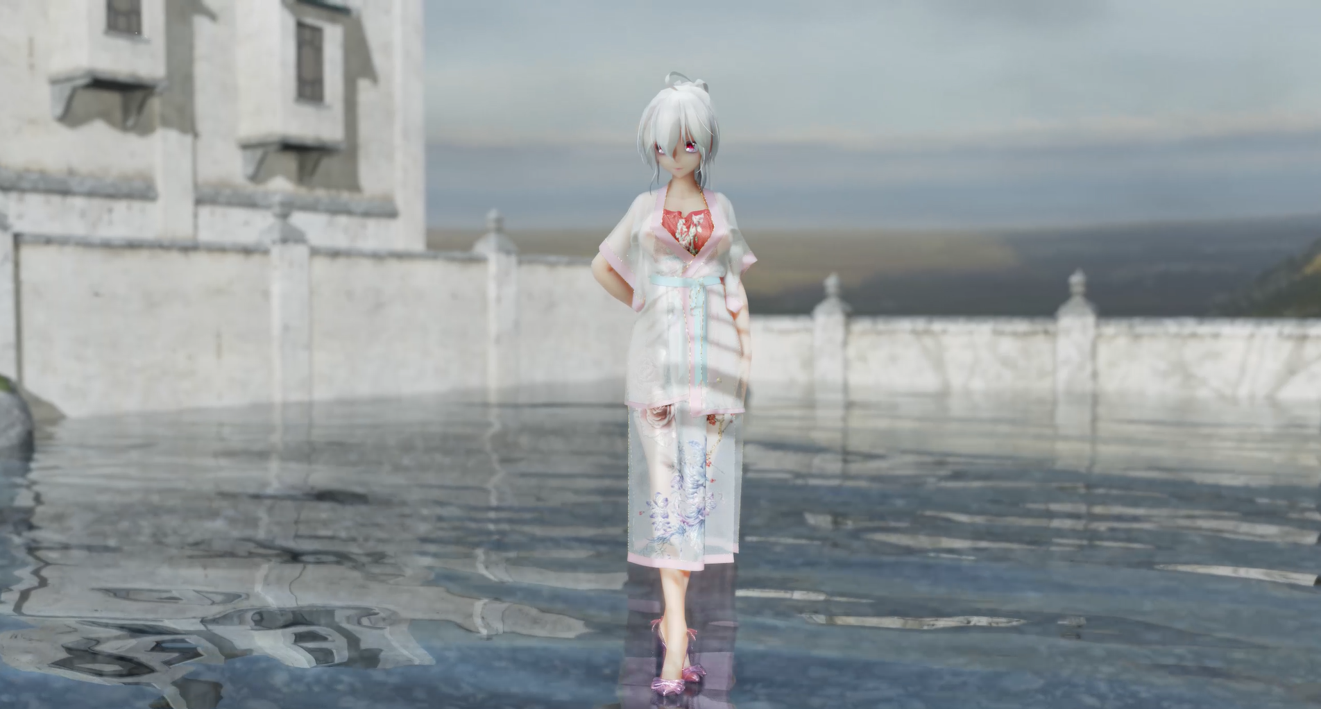 【MMD/免币】【弱音】寄明月【度盘云/70M】