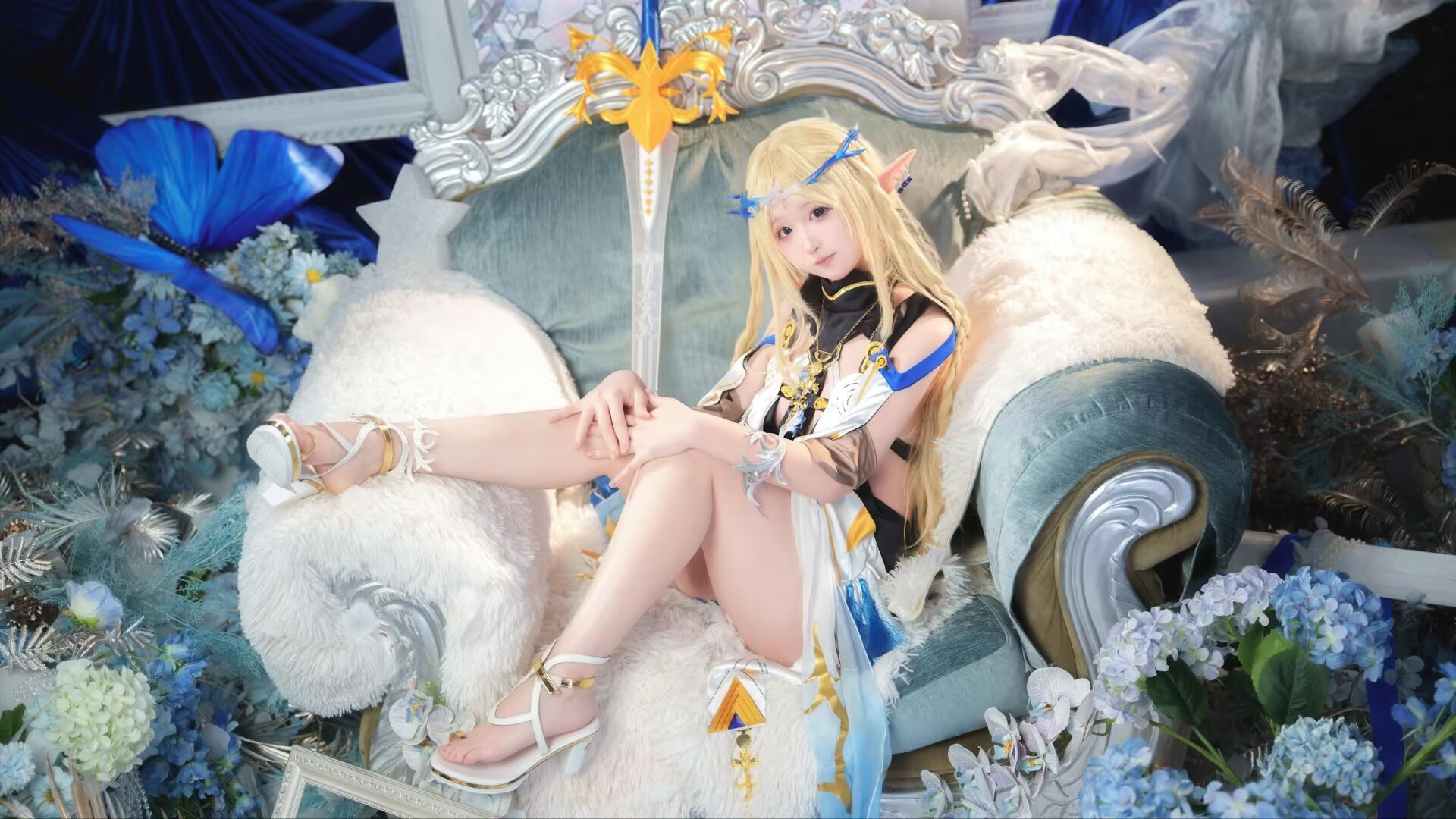 [COSPLAY]Seele麦麦 - 鸣潮 菲比&卡提希娅·蓝色花海物语 [96P] [300M]-嘤嘤怪之家