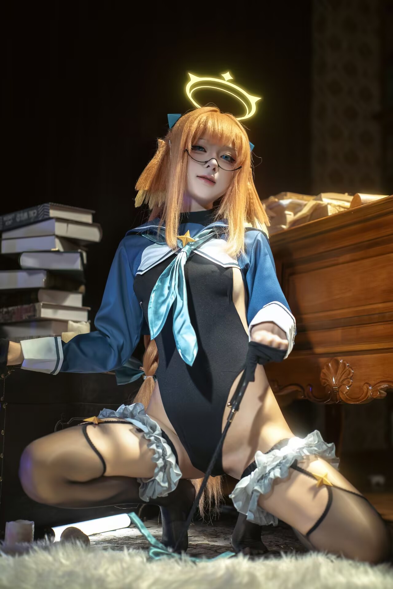 图片[4]-[COSPLAY] 矢量鱼 – 蔚蓝档案 圆堂志美子校服 [50P] [500M]-嘤嘤怪之家