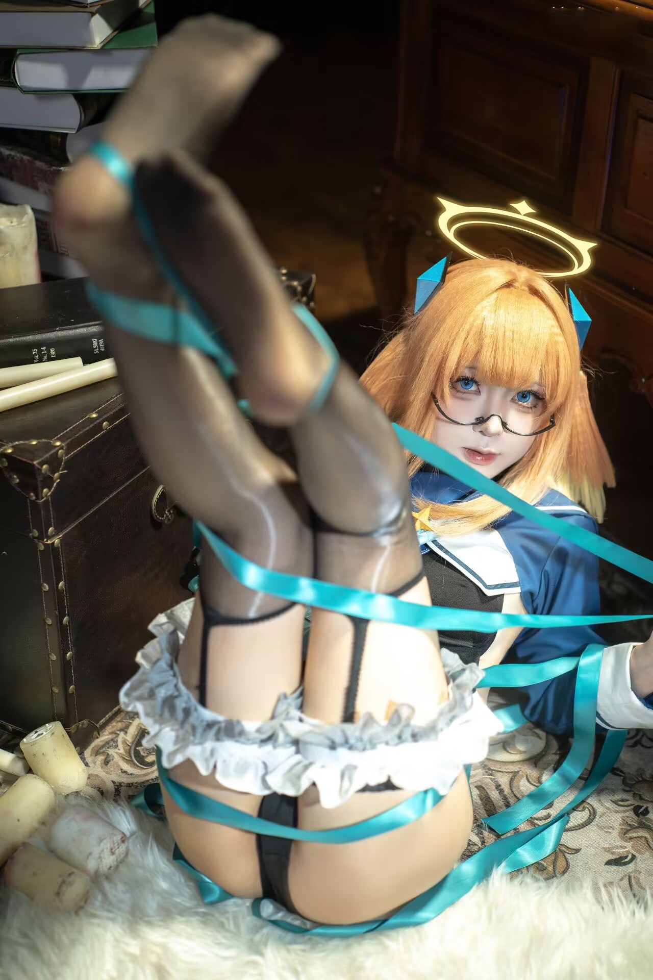 [COSPLAY] 矢量鱼 - 蔚蓝档案 圆堂志美子校服 [50P] [500M]-嘤嘤怪之家