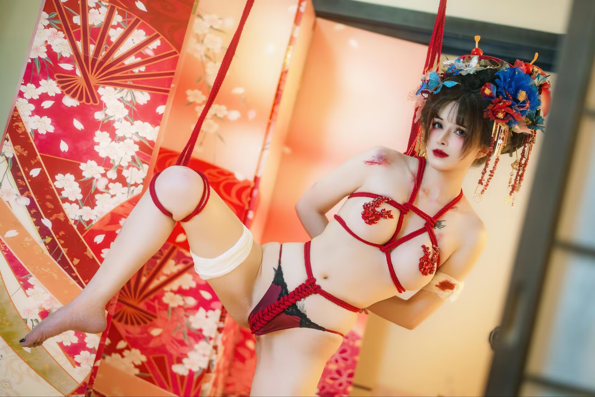 图片[3]-[COSPLAY/带视频] 鹿八岁 – 花魁の末路 [100P 49GIF 1V]  [476M]-嘤嘤怪之家