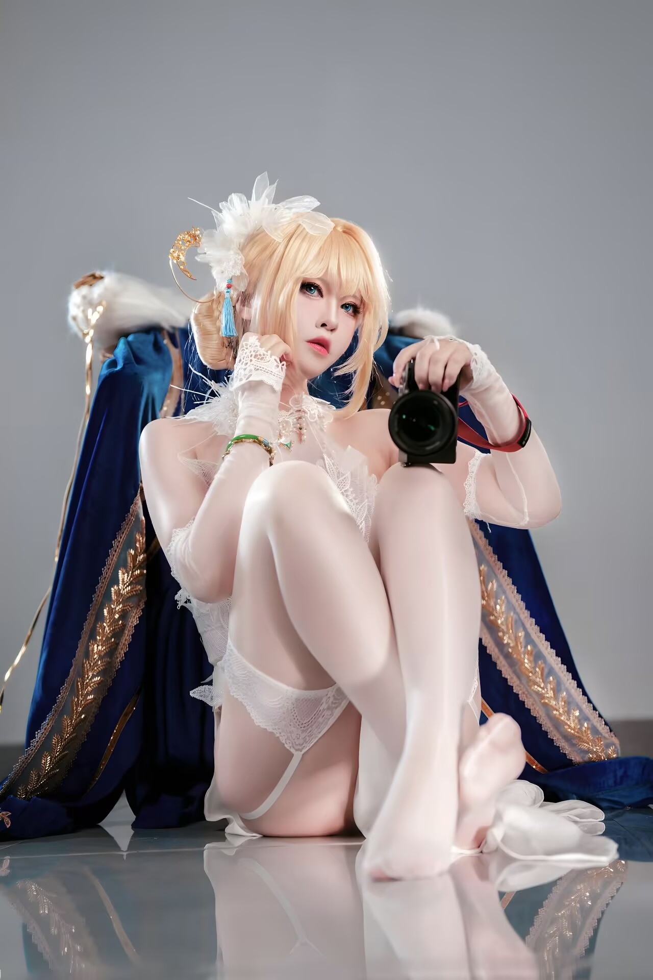 图片[3]-[COSPLAY] 半半子 – 贞德 灯花祝装圣女 灯火佳期 [58P] [200M]