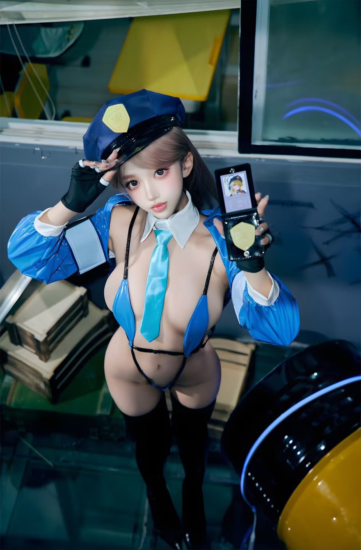 图片[3]-[COSPLAY] 过期米线线喵 – 女警 [59P] [200M]
