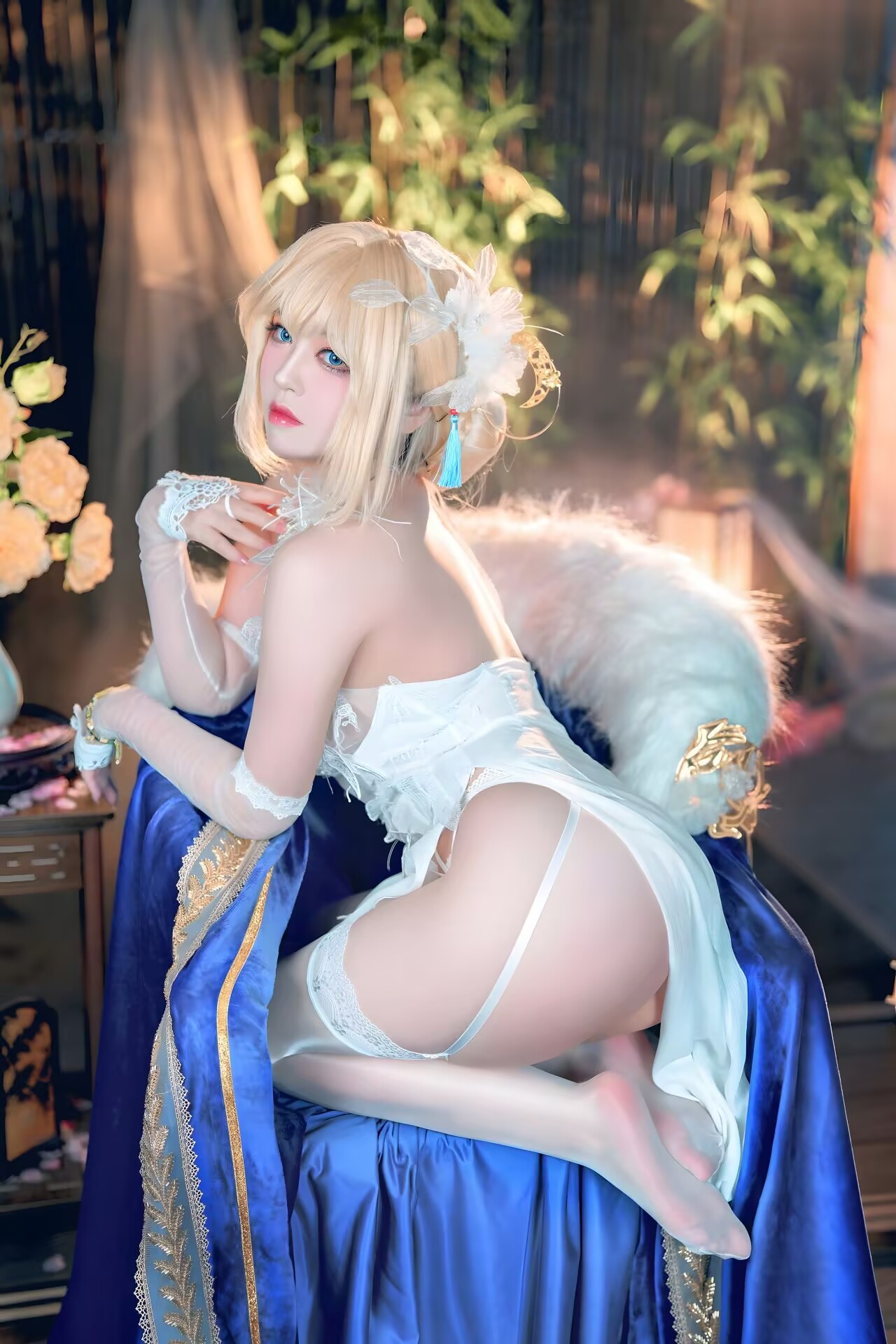 图片[4]-[COSPLAY] 半半子 – 贞德 灯花祝装圣女 灯火佳期 [58P] [200M]
