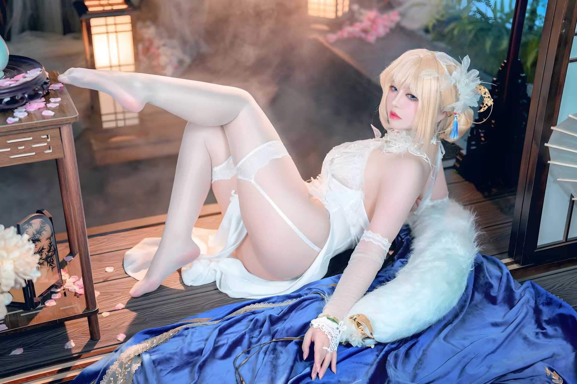 [COSPLAY] 半半子 – 贞德 灯花祝装圣女 灯火佳期 [58P] [200M]-资源巴士